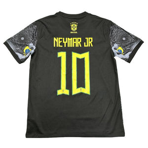 NIKE 2425 Brazil Black Short Sleeve Special Edition Redeemer Five Star Neymar Jr Soccer Jersey